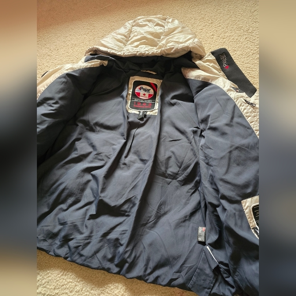 Pajar Pearl White Nevis Puffer Jacket Size XL - Picture 6 of 16